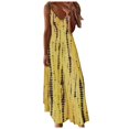 thumbnail image 2 of Femmes Été Boho Plage Imprimé Longue Robe Dentelle Épaule Froide Casual Maxi Robe, 2 of 5