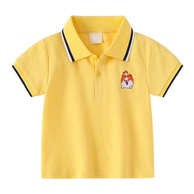 Chandail Polo pour Tout-Petits Garçons T-Shirt Rayé T-Shirt de Rugby pour Garçons Chemise à Manches Courtes pour Garçon 18-24 Mois Tenue pour Garçons