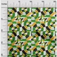 thumbnail image 2 of oneOone Cotton Poplin Green Fabric Geometrical Craft Projects Decor Fabric Printed By The Yard 42 Inch Wide, 2 of 4