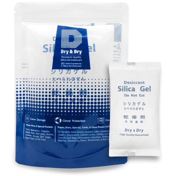 Dry & Dry 400 Gram [1 Packet] Silica Gel Packets, Desiccant Packs, Silica Gel - Rechargeable Silica Packets, Moisture Absorbers, Silica Gel Packs