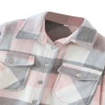 thumbnail image 3 of Womens Plaid Button Down Blouses Coat Thicken Jackets Cardigans Oversize Shirts S, 3 of 6