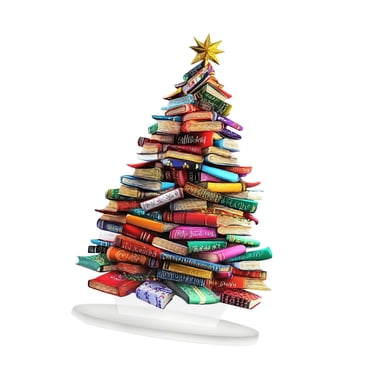 GUOOL Ornements Acryliques 2D, Panneau de Livre Sapin de Noël en Acrylique, Panneau Plat, Cadeau Unique de Collection d'Artisanat, Déco Maison, Centre de Table Étoile