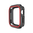 thumbnail image 1 of Étui de Protection en Silicone pour Montre Intelligente, Cadre Protecteur de Montre Compatible avec Apple Watch 40 mm (Noir et Rouge), 1 of 8