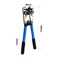 thumbnail image 3 of Labymos HX-50B Portable Cable Crimping Tool Professional Terminals Crimper Plier Car Auto Copper R-ing Terminal, 3 of 5