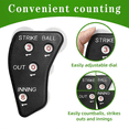 thumbnail image 3 of 4 Wheel Baseball Umpire Clicker-Umpire Indicator Gear-Practical Baseball Counter Clicker for Scorekeeper Recording Outs, 3 of 5