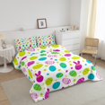 thumbnail image 3 of Erosebridal Colorful Easter Eggs Bedding Sets Twin with Comforter, Cartoon Rabbit Duvet Insert, Happy Easter Decor, Reversible, 3 of 7