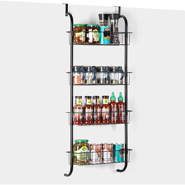 Porte-Épices à 4 Niveaux en Métal Durable avec 4 Paniers