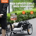 thumbnail image 2 of VEVOR Bike Cargo Trailer, 100 lbs Load Capacity, Heavy-Duty Bicycle Wagon Cart, Foldable Compact Storage & Quick Release with Universal Hitch, 16" Wheels, Safe Reflectors, Fits 22"-28" Bike Wheels, 2 of 9