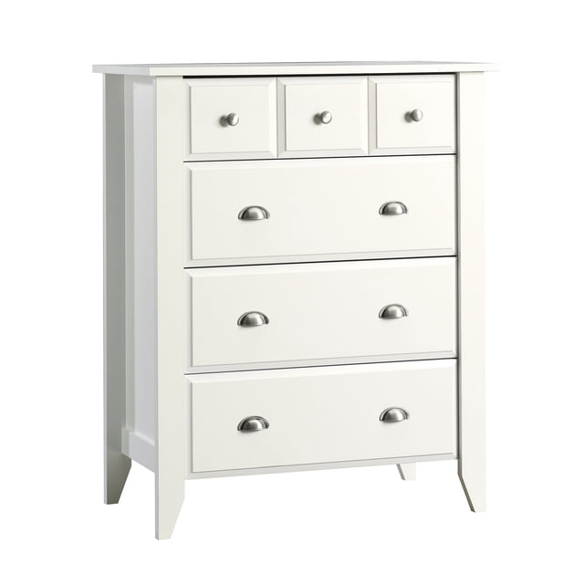 Pemberley Commode de Chambre Rectangulaire en Bois Doux Blanc 42,63 Pouces Non Assemblée