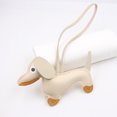 thumbnail image 1 of Leather Dachshund Keychain with Rope Handmade Sausage Dog Bag Charm for Phone Case, Car Keys & Pet Lover Accessory, 1 of 1