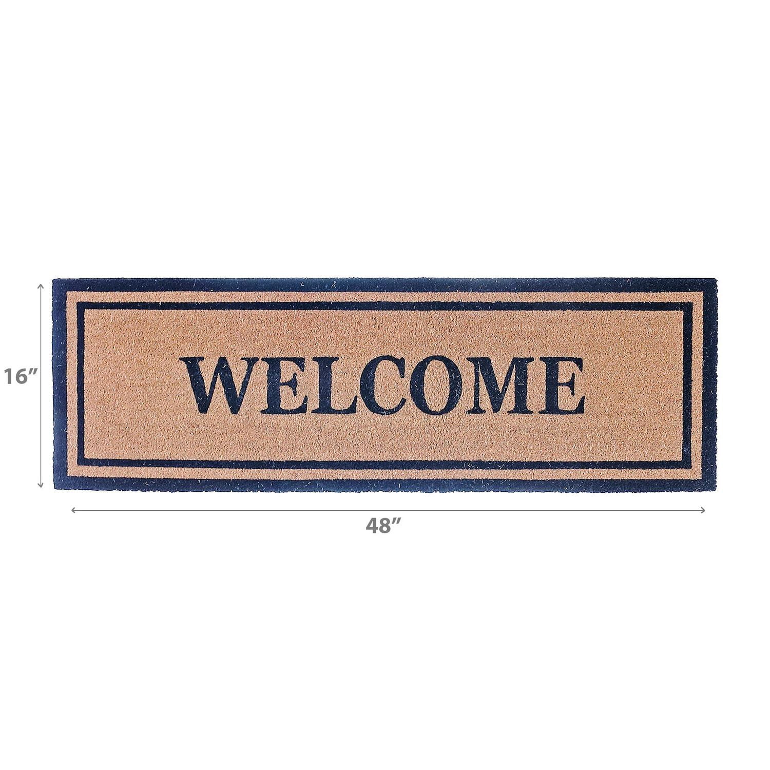 IH Casa Decor Natural Fibers Door Mat Welcome 16 X 48