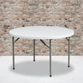 thumbnail image 4 of 48'' Round Granite White Plastic Folding Table, 4 of 7
