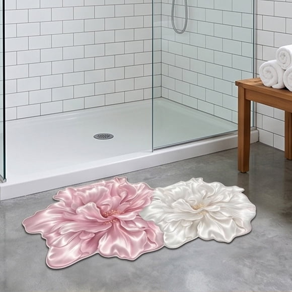 pstuiky Antiskid Water Absorbent Bathroom Mat Floor Mat Floral Door Mat Home Bath Rug Absorbent Entry Rug for Bathroom Bedroom Entryway