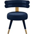 thumbnail image 3 of Meridian Furniture Fitzroy Navy Velvet Dining Chair (Set of 2), 3 of 9
