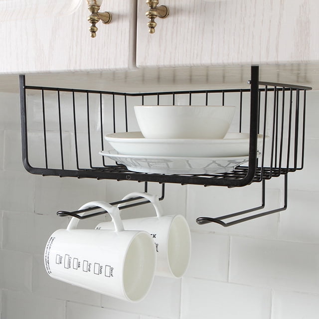 EGNMCR Closet Organizers and Storage, Storage Trunks & Bag Kitchen Storage Bin Under Shelf Wire Rack Cabinet Basket Organizer Stand Kitchen Storage