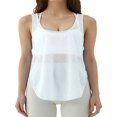 thumbnail image 1 of Women Vest Sleeveless U Neck See Through Loose Summer Split Tops, 1 of 4