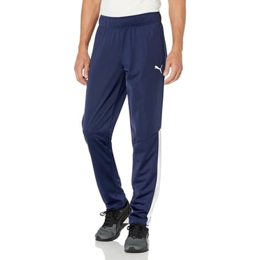 PUMA mens Contrast Sweatpants, Peacoatpuma White, Large US