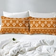 thumbnail image 4 of Erosebridal Orange Aztec Bed Sheets King, Farmhouse Abstract Art Bedding King Size 4pcs, 4 of 7