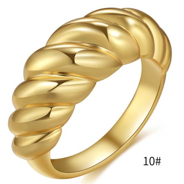 EGNMCR Rings New Threaded Ring Men Women Couple Rings Retro Gold Plating Ring Fashion ring