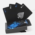thumbnail image 1 of 54pcs Fine-quality PVC Poker Waterproof Black Playing Cards Creative Gift Practical Poker Gaming Cards, 1 of 3
