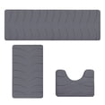thumbnail image 2 of mtvxesu 3-Piece Large Foam Bath Mat Set, Soft Non-Slip Absorbent Bathroom Rugs, Washable Toilet Mats for Bath & Shower, 2 of 7