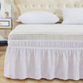 thumbnail image 4 of Solid Color Elastic Bed Skirt Wrinkle Free Dust Ruffle for Twin Queen King US Size, 4 of 5