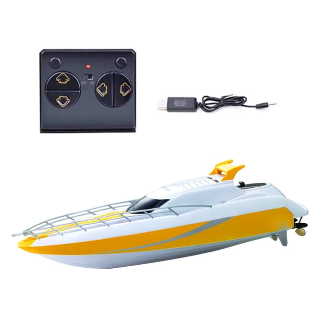 Bateau RC pour Enfants Électrique 2,4 GHz Bateau Télécommandé Sans Fil Bateau de Course pour Piscine