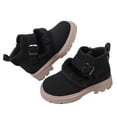 thumbnail image 2 of YUNAFFT Girls Martin Boots Solid Color Mid-Calf British Style Princess Ankle Boots, 2 of 5