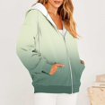 thumbnail image 3 of Timegard Cardigans for Women Zipper Hoodies Sweatshirts Top Gradient Color Casual Loose Pullover Pockets, 3 of 4