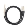 thumbnail image 2 of XLR Male TRS Cable Balanced 6.35mm Audio Line for Microphones Stage DJ, 2 of 8