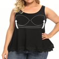 thumbnail image 1 of CHOK Camisoles à Soutien-Gorge Intégré pour Femmes, Bretelles Spaghetti Ajustables, Débardeur Sans Manches, Hauts d'Été, 1 of 6