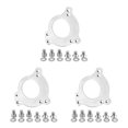 thumbnail image 4 of Maoww Bike Adapter Plate Chain Guide Aluminum Alloy Conversion Replacement Parts Biking Portable Repairing Accessory Silver 3Set, 4 of 6