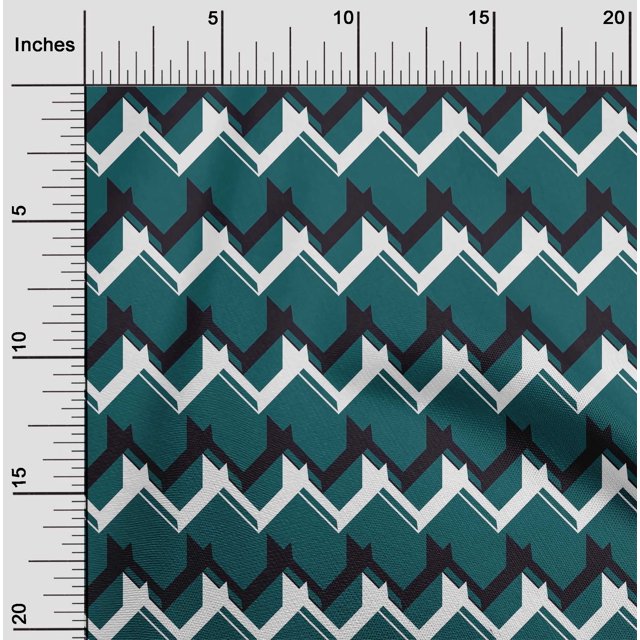 oneOone Georgette Viscose Fabric Chevron Geometric Decor Fabric Printed BTY 42 Inch Wide