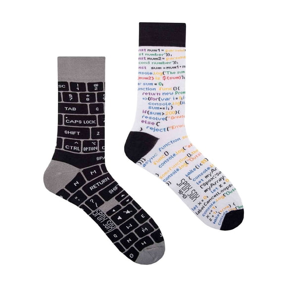 SPOX SOX - Mens & Ladies Mismatched Novelty Odd Socks - IT Developer