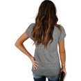 thumbnail image 4 of Pompotops Femmes Été V-Cou Imprimé Floral Tops T-Shirts Casual Pétale Chemisier à Manches, 4 of 5