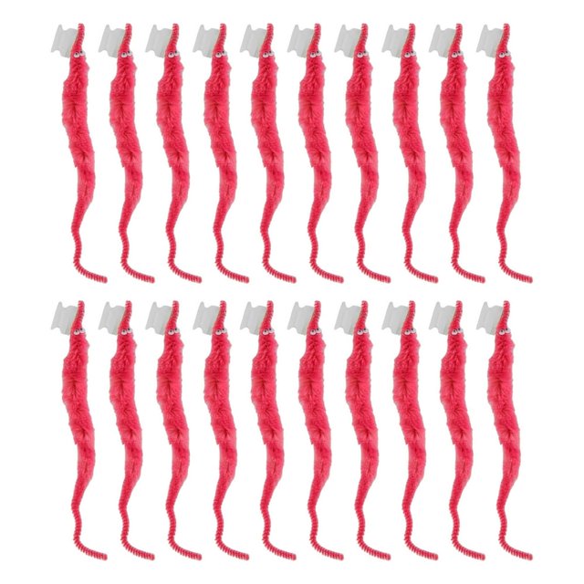 CHUANK 20Pcs Soft Touch Plush Material Cute Style Compact Portable Fuzzy Worms For Party