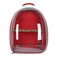 thumbnail image 1 of Bird Carrier Bag Cage Parrot Pet Backpack Portable with Standing Perch Approved Red, 1 of 6