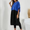 thumbnail image 3 of Surf Poncho Towel, Change Robe Batwing Sleeve Warm Loose Type  For Gift Blue Black M, 3 of 6