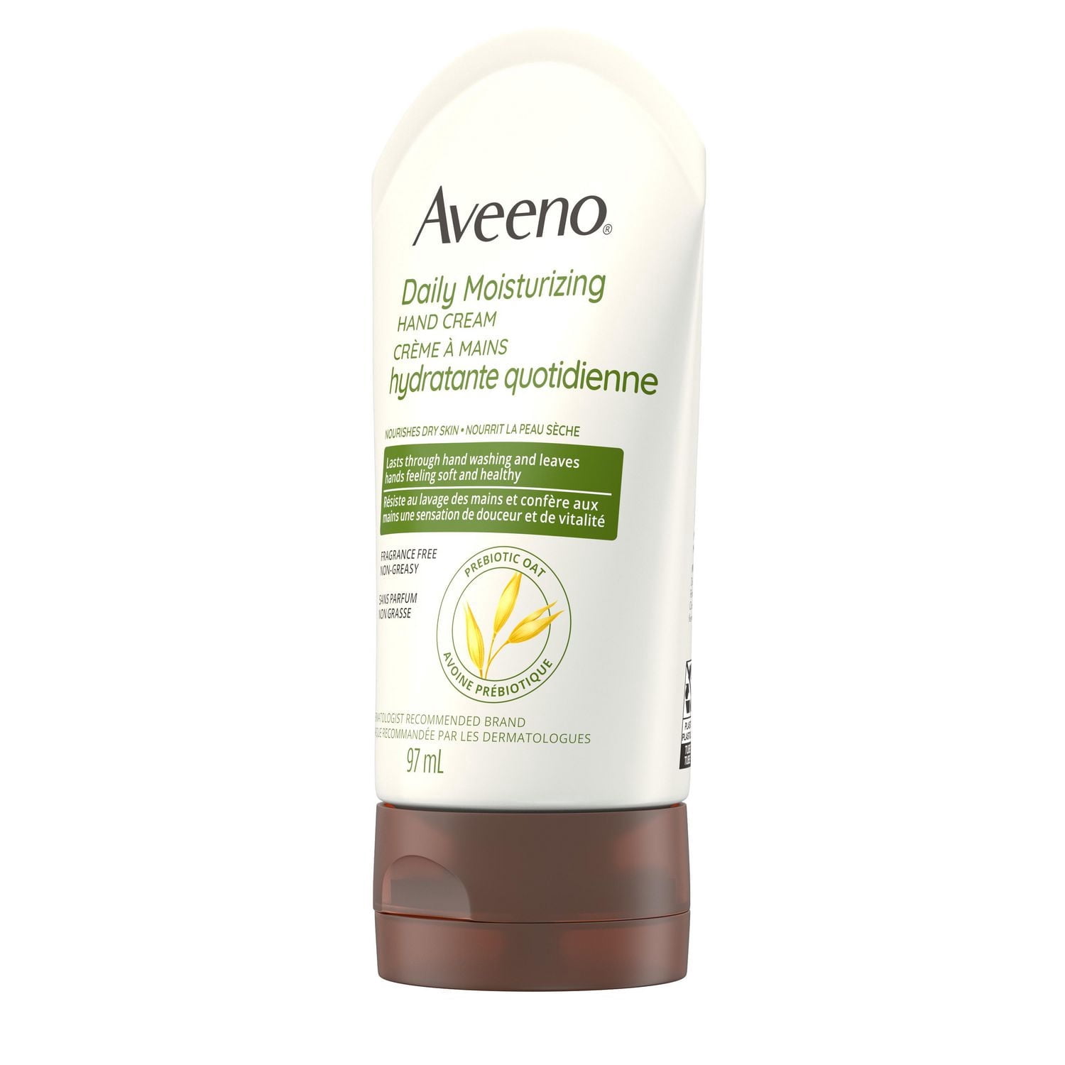 Aveeno Daily Moisturizing Hand Cream, Dry Skin Hand Lotion, Non-GMO Oat Moisturizer, Paraben Free, Fragrance Free