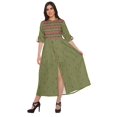 thumbnail image 1 of Moomaya Robe Kurti Longue à Manches Courtes Imprimée, Tunique Ligne A, Haut Indien pour Femmes, 1 of 5