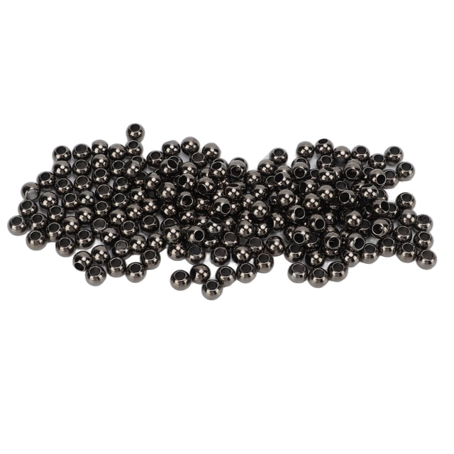 Espaceurs de Bijoux, Perles d'Espacement 5mm / 0,2 Po Ouverture Grand Trou Rond pour Colliers pour Décorations de Robe
