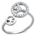 thumbnail image 1 of Alamode 3W853-10 Women Rhodium Brass Ring with AAA Grade CZ in Clear - Size 10, 1 of 1