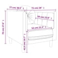 thumbnail image 4 of vidaXL Sofa Chair with Cushion Dark Grey Velvet, 4 of 5