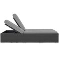 thumbnail image 5 of Modway Chaise Double de Patio en Aluminium et Rotin, Chocolat/gris, 5 of 5