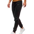 thumbnail image 3 of Innerwin Trousers Drawstring Men Bottoms Sport High Waisted Casual Pants Black S, 3 of 7