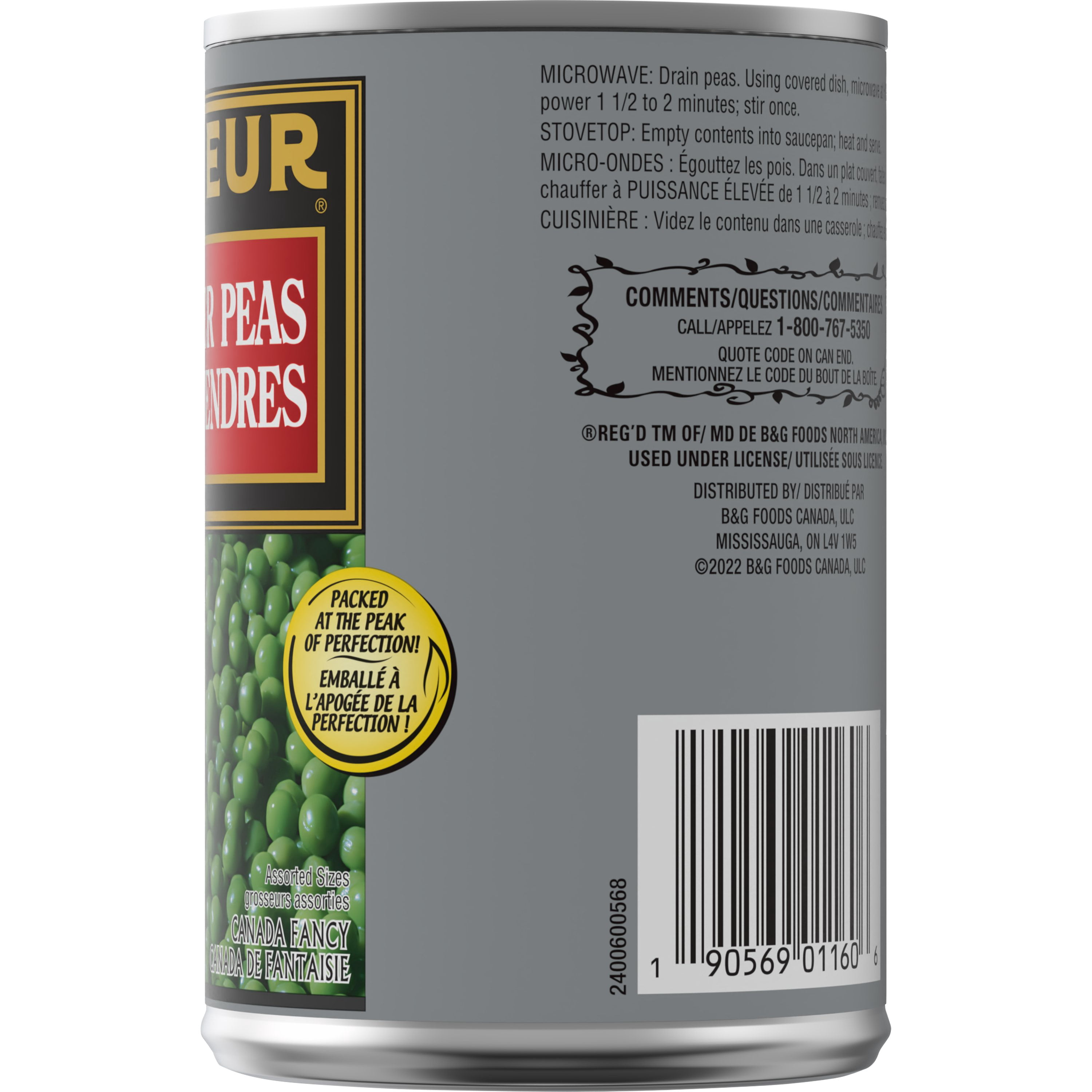 Le Sieur Tender Peas