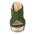 thumbnail image 2 of BLISSFUL STEP Sandales Compensées à Plateforme pour Femmes Vert Foncé (Taille 7,5), 2 of 6
