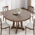 thumbnail image 4 of 47" Round Dining Table for 4, Wooden Kitchen Table with Sturty Legs Dining Room, Kitchen, 4 of 7