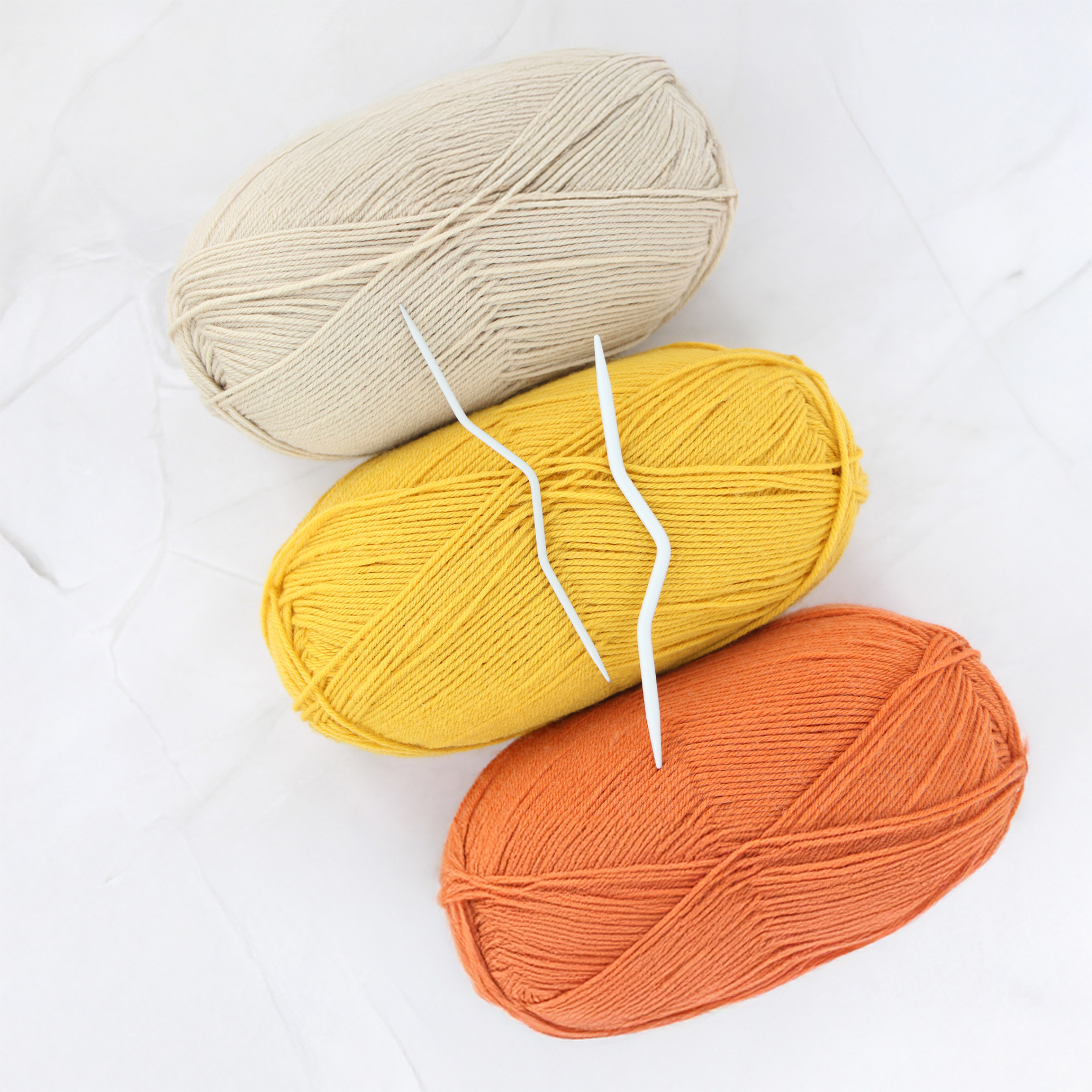 LOVE KNITTING Ensemble d’arrête-mailles pour torsades, aluminium, tricot, 2 pièces