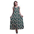 thumbnail image 1 of Bimba Robe Longue Décontractée en Rayonne Florale pour Femmes Bretelles Spaghetti Maxi Robe d'Été-TTTG, 1 of 4